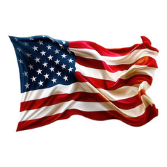 Fototapeta premium Waving American Flag Red White Blue Stripes Stars 1024x1024 Pixels USA flag