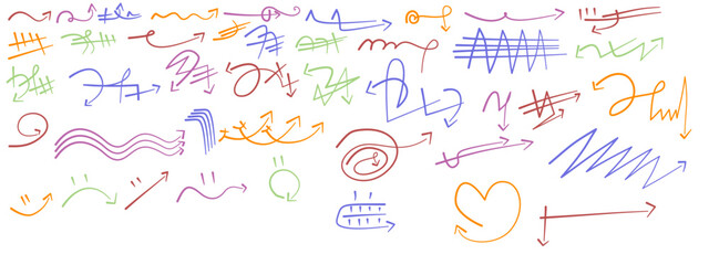 Collection of arrow line bundles with abstract curved lines. Collection bundle textured vector background with abstract line shapes, collection abstract background pattern shape