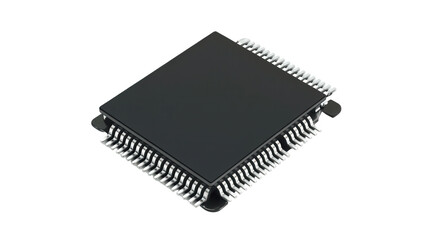 Digital gas sensor chip, Transparent background, PNG file
