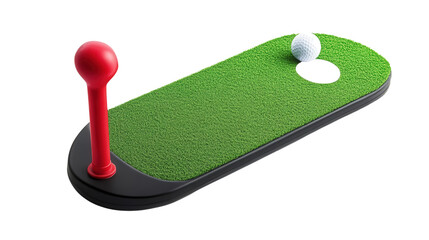 Digital golf putting trainer, Transparent background, PNG file