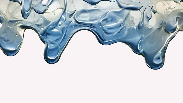 Viscous white slime drips horizontally then melts away transparent canvas K looping element becomes instant milk splash paint wipe gooey scene changer playful social edits beverage ads