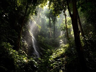 Obraz premium waterfall in the forest