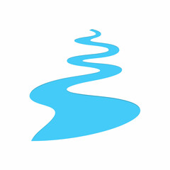 Winding River Path Vector IllustrationVector