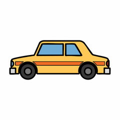 Fototapeta premium Vector illustration of a four-door sedanVector