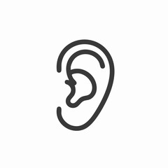 Human Ear Outline IconVector