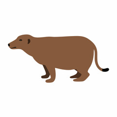 Brown Mammal Side ProfileVector