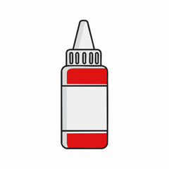 Bottle with pointed cap and labelVector