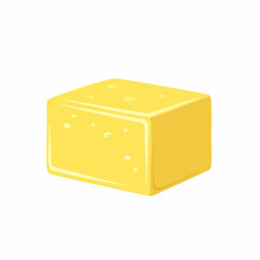 Block of Cheese Vector IllustrationVector