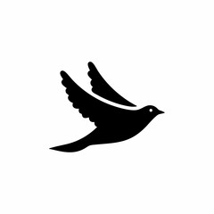 Bird in Flight SilhouetteVector