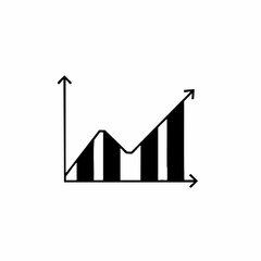 Bar chart showing upward trendVector