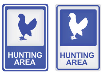 Hunting area sign. vector illustration