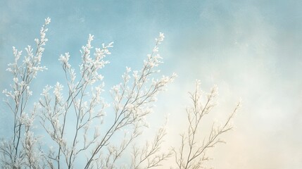 Winter branches against a soft sky