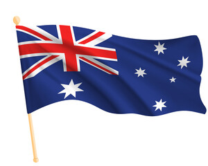 3d flag of australia