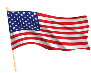 3d flag of united states