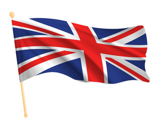3d united kingdom flag