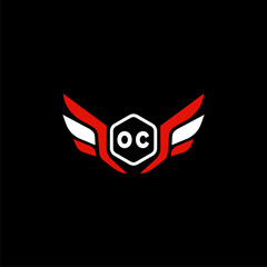 OC Initials Vektor Stok Otomotif Logo Design