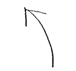 Arrow doodle grunge vector icon. Arrow on white background. Design element vector illustration.