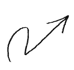 Arrow doodle grunge vector icon. Arrow on white background. Design element vector illustration.