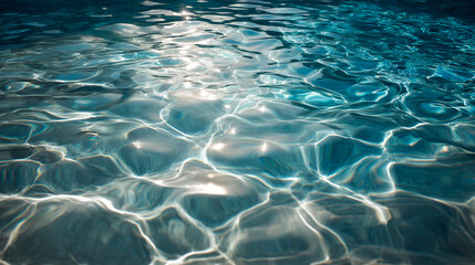 Obraz premium 朝日のような柔らかい光が差し込む水面の輝き（美容・コスメ・背景・癒やし・旅行）