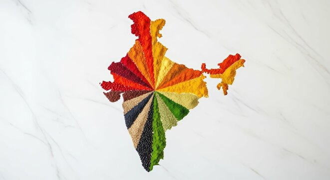 India map colorful spices vibrant culture indian food culinary diversity art