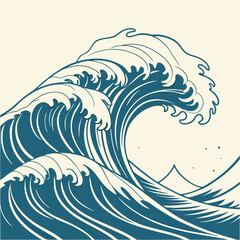 Ocean Wave Brush Marks