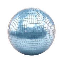 Reflective silver disco ball with mosaic mirrors