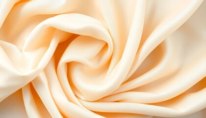 Fototapeta premium Peach Silk Fabric Texture Background Luxury Elegant Soft Flowing Drape
