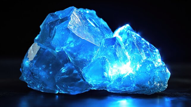 Blue Triboluminescent Material Emitting Light When Crushed