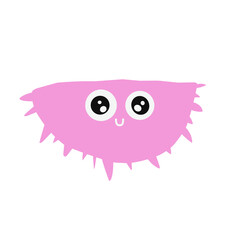 Cute Pink Cartoon Spiky Comedy
