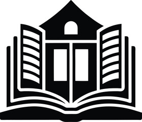 black and white house