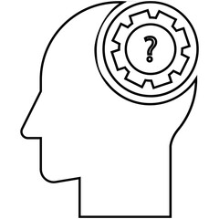 human head with brain