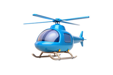 Blue Cartoon Helicopter With Four