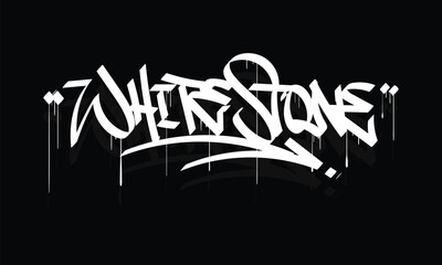 WHITE STONE graffiti tag style design