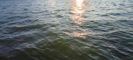 Water waves and evening light for background