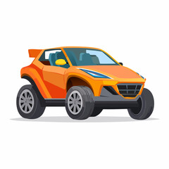 Obraz premium Orange Sport Utility Vehicle A Futuristic Design Concept