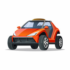 Cool Orange Sport Buggy  A Stunning 4-Wheel Drive Vehicle Design