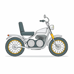Vintage Motorcycle Illustration Classic Two-Wheeled Design