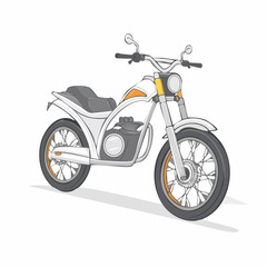 Obraz premium Electric Motorcycle Illustration Clean Energy Two-Wheeler Design
