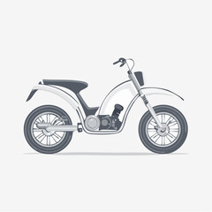 Obraz premium Vintage Motorcycle Illustration Classic Two-Wheeler Design