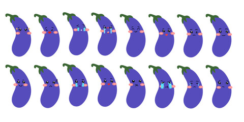 Set of variant expression fruit elmenet stock design. popular expression face fruit. mango, strawerry,pumpkin,greengrapes