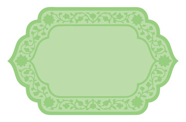 green frame with floral ornament