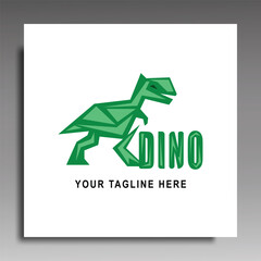 dinosaur logo. simple.vector dinosaur logo illustration for company symbol or icon isolated on white background