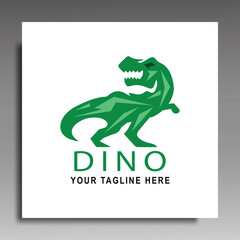 dinosaur logo. simple.vector dinosaur logo illustration for company symbol or icon isolated on white background