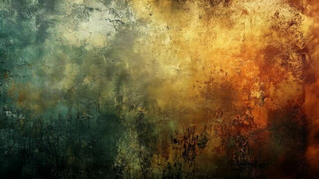 Abstract textured background with earthy tones, blending dark greens and oranges