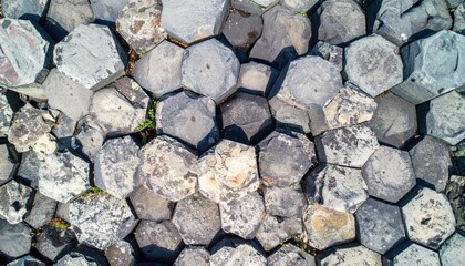 Hexagonal Stone Pattern Natural Formation
