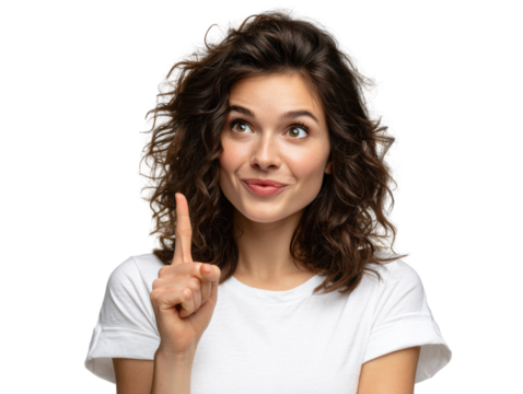 Enlightened Thought: A captivating portrait of a woman, exuding contemplation and inspiration, is highlighted with a gentle expression.