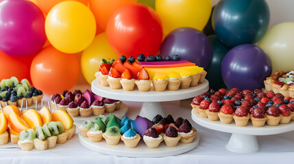 Rainbow Cupcakes Celebration Table15
