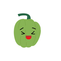  Kawaii pepper cartoon character. Kawaii cartoon pepper set. Funny fruit characters with smiling faces, hearts and sparkles. Cute and simple doodle style drawing