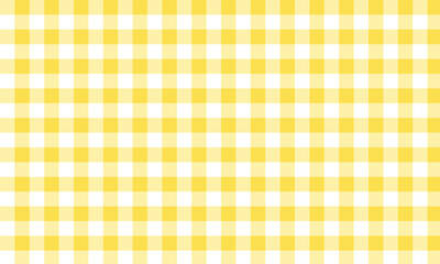 Bright yellow and white checkered gingham pattern background. A cheerful and seamless design ideal for textiles, wrapping paper, digital art, and seasonal or picnic-themed projects.