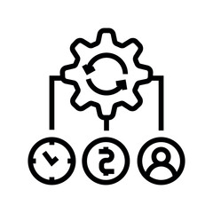 Medical resource management line black icon. Sign for web page, mobile app,